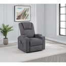  Coaster Furniture Louie 610453P Chenille Upholstered Power Lift Massage Chair - Grey IMAGE 10