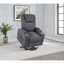  Coaster Furniture Louie 610453P Chenille Upholstered Power Lift Massage Chair - Grey IMAGE 14
