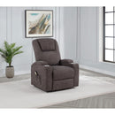 Coaster Furniture Louie 610463P Chenille Upholstered Power Lift Massage Chair - Brown IMAGE 12