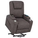  Coaster Furniture Louie 610463P Chenille Upholstered Power Lift Massage Chair - Brown IMAGE 14