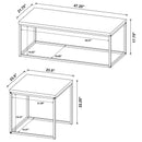  Coaster Furniture Straden 700144 3-piece Engineered Wood Coffee Table Set - Mango/Black IMAGE 10