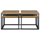  Coaster Furniture Straden 700144 3-piece Engineered Wood Coffee Table Set - Mango/Black IMAGE 4