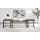  Coaster Furniture Straden 700144 3-piece Engineered Wood Coffee Table Set - Mango/Black IMAGE 5