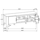  Coaster Furniture Rowe 701652 65-inch 2-door Wood TV Stand Media Console - Light Oak IMAGE 15
