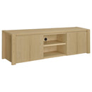  Coaster Furniture Laurelton 701653 78-inch 4-door TV Stand Media Console - Light Oak IMAGE 2
