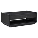  Coaster Furniture Leandro 704638-S3 3-piece Wood Coffee and End Table Set - Burnished Black IMAGE 11