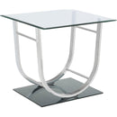  Coaster Furniture Danville 704988-S3 3-piece Glass Top Coffee and End Table Set - Chrome IMAGE 3