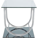  Coaster Furniture Danville 704988-S3 3-piece Glass Top Coffee and End Table Set - Chrome IMAGE 4