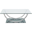  Coaster Furniture Danville 704988-S3 3-piece Glass Top Coffee and End Table Set - Chrome IMAGE 7