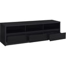  Coaster Furniture Rutland 705803 78-inch 3-drawer TV Stand Media Console - Black IMAGE 3
