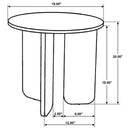  Coaster Furniture Jenna 706168-S3 3-piece Round Marble Top Coffee Table Set - Brown IMAGE 10