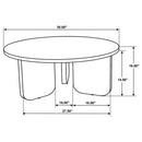  Coaster Furniture Jenna 706168-S3 3-piece Round Marble Top Coffee Table Set - Brown IMAGE 13