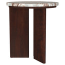  Coaster Furniture Jenna 706168-S3 3-piece Round Marble Top Coffee Table Set - Brown IMAGE 9
