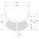  Coaster Furniture Arini 706188-S2 2-piece Round Coffee and End Table Set - Sand Wash IMAGE 11
