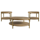  Coaster Furniture Arini 706188-S3 3-piece Round Coffee and End Table Set - Sand Wash IMAGE 1