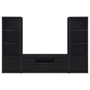  Coaster Furniture Winfield 706222-SET 3-piece Entertainment Center 60-inch TV Stand - Black IMAGE 1