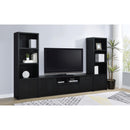  Coaster Furniture Winfield 706223-SET 3-piece Entertainment Center 78-inch TV Stand - Black IMAGE 2
