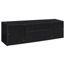  Coaster Furniture Winfield 706223-SET 3-piece Entertainment Center 78-inch TV Stand - Black IMAGE 4