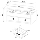  Coaster Furniture Knapp 706228 Lift Top Coffee Table with Dual Drawers - Black IMAGE 11