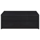  Coaster Furniture Knapp 706228 Lift Top Coffee Table with Dual Drawers - Black IMAGE 2