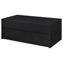  Coaster Furniture Knapp 706228 Lift Top Coffee Table with Dual Drawers - Black IMAGE 4