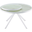  Coaster Furniture Briggs 706258 Round Marble Printed Glass Top Coffee Table - White IMAGE 8