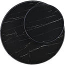  Coaster Furniture Briggs 706268 Round Marble Printed Glass Top Coffee Table - Black IMAGE 10