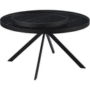  Coaster Furniture Briggs 706268 Round Marble Printed Glass Top Coffee Table - Black IMAGE 7