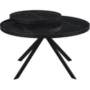  Coaster Furniture Briggs 706268 Round Marble Printed Glass Top Coffee Table - Black IMAGE 9