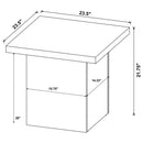  Coaster Furniture Max 706278-S3 3-piece Rectangular Coffee and End Table Set - Black IMAGE 15