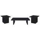  Coaster Furniture Max 706278-S3 3-piece Rectangular Coffee and End Table Set - Black IMAGE 1