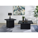  Coaster Furniture Devar 706408-S2 2-piece Square Cocktail Coffee End Table Set - Black IMAGE 2