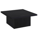  Coaster Furniture Devar 706408-S2 2-piece Square Cocktail Coffee End Table Set - Black IMAGE 5