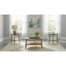  Coaster Furniture Bradley 706448-S3 3-Piece Round SmartTop Coffee Table Set - Grey/Natural IMAGE 2