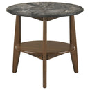  Coaster Furniture Bradley 706458-S2 2-Piece Round SmartTop Coffee Table Set Smokey and Brown - Smokey Grey/Brown IMAGE 6