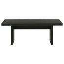  Coaster Furniture Decker 706478 47-Inch Rectangular Coffee Table - Black IMAGE 2