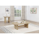  Coaster Furniture Kailani 706588-S2 2-piece Coastal Coffee and End Table Set - Beige Oak IMAGE 1