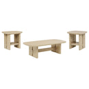  Coaster Furniture Kailani 706588-S3 3-piece Coastal Coffee and End Table Set - Beige Oak IMAGE 4