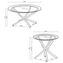  Coaster Furniture Brooke 707888-S3 3-piece Round Coffee and End Table Set - Rose Brass IMAGE 5
