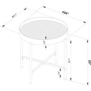  Coaster Furniture Ozella 707898-S2 2-piece Round Coffee and End Table Set - Sandy Black IMAGE 14