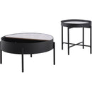  Coaster Furniture Ozella 707898-S2 2-piece Round Coffee and End Table Set - Sandy Black IMAGE 6