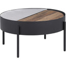  Coaster Furniture Ozella 707898-S2 2-piece Round Coffee and End Table Set - Sandy Black IMAGE 7