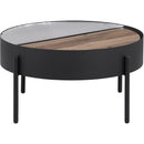  Coaster Furniture Ozella 707898-S3 3-piece Round Coffee and End Table Set - Sandy Black IMAGE 8