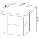  Coaster Furniture Devar 708068-S2 2-piece Square Coffee and End Table Set - Mango IMAGE 11