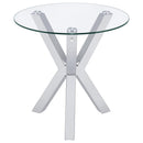  Coaster Furniture Kenzie 708128-S2 2-piece Round Coffee and End Table Set - Chrome IMAGE 6