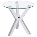  Coaster Furniture Kenzie 708128-S2 2-piece Round Coffee and End Table Set - Chrome IMAGE 9