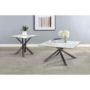  Coaster Furniture Carvell 708138 Square Sintered Stone Top Coffee Table - White IMAGE 10