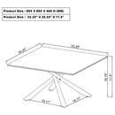  Coaster Furniture Carvell 708138 Square Sintered Stone Top Coffee Table - White IMAGE 11