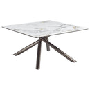  Coaster Furniture Carvell 708138 Square Sintered Stone Top Coffee Table - White IMAGE 3