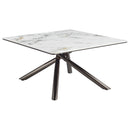  Coaster Furniture Carvell 708138 Square Sintered Stone Top Coffee Table - White IMAGE 5
